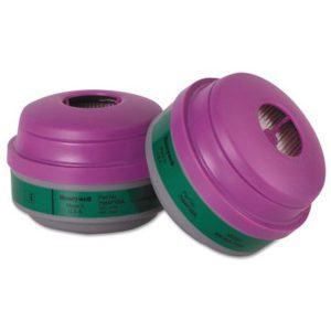 Honeywell North Ammonia/Methylamine Respirator Cartridge and P100 Filter, 2 Pack - 7584P100L