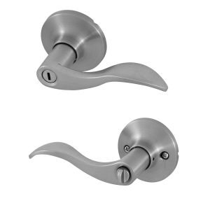 Honeywell Wave Privacy Door Lever, Satin Nickel, 8106302