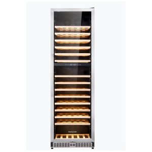 Honeywell 174 Bottle Large Freestanding Dual Zone Compressor Wine Cooler Refrigerator with Touch Controls, Stainless Steel - H174WCS