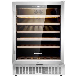 Honeywell 46 Bottle Wine Cooler Refrigerator with Touch Controls, Stainless Steel - H46WCS-1