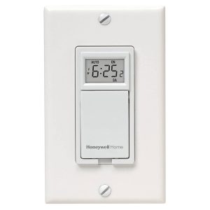 Honeywell Home Programmable Light Switch Timer, 40 Watt Minimum Lights Only - RPLS530A, White