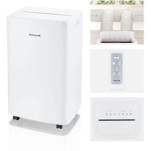 Honeywell 14,500 BTU Dual Hose Portable Air Conditioner with Dehumidifier and Fan, White, HW4CEDAWW0