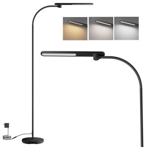 Honeywell LED Floor Lamp, F4 Sunturalux Gooseneck Reading Light, Black - F4BK