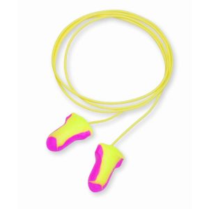 Honeywell Laser Lite High Visibility Corded Foam Earplugs, 100 Pack